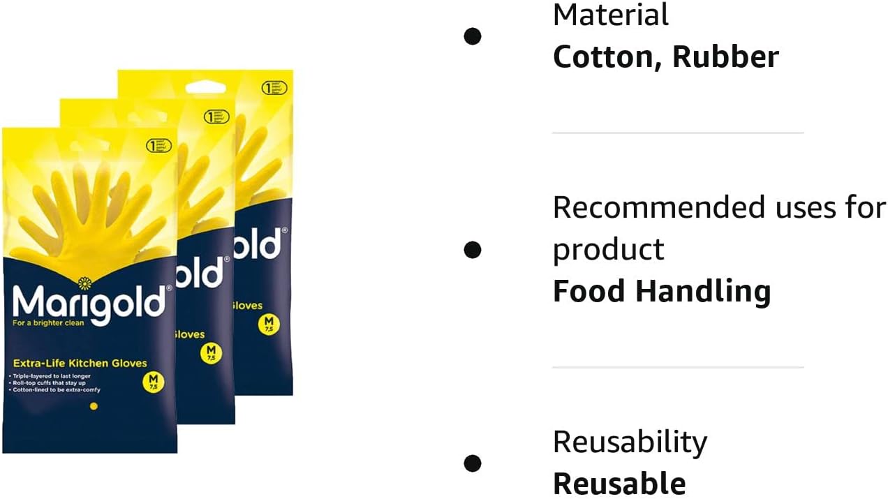 MARIGOLD - Extra Life Kitchen Glove Medium (Pack of 3) 3