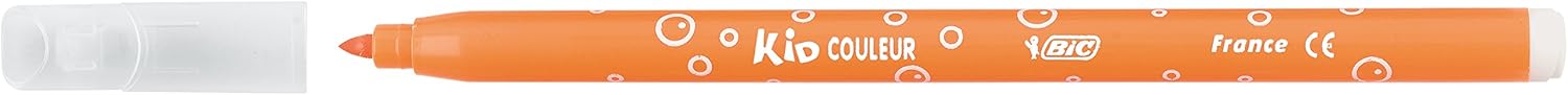 BIC Kids Kid Couleur Felt Tip Pens - Assorted Colors Medium Point Washable Markers for Kids, Pack of 12 5