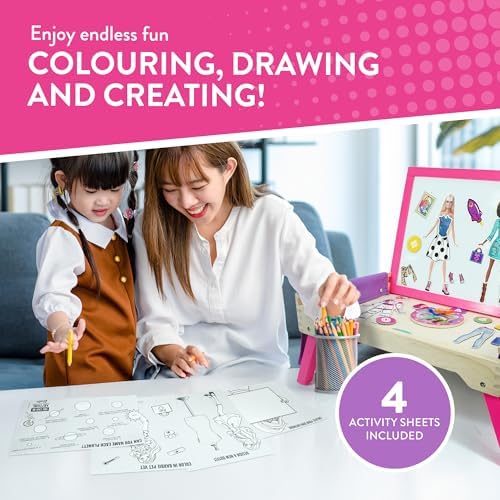 Barbie 2-in-1 Writing Board - Magnetic Whiteboard & Lap Tray for Kids 3+