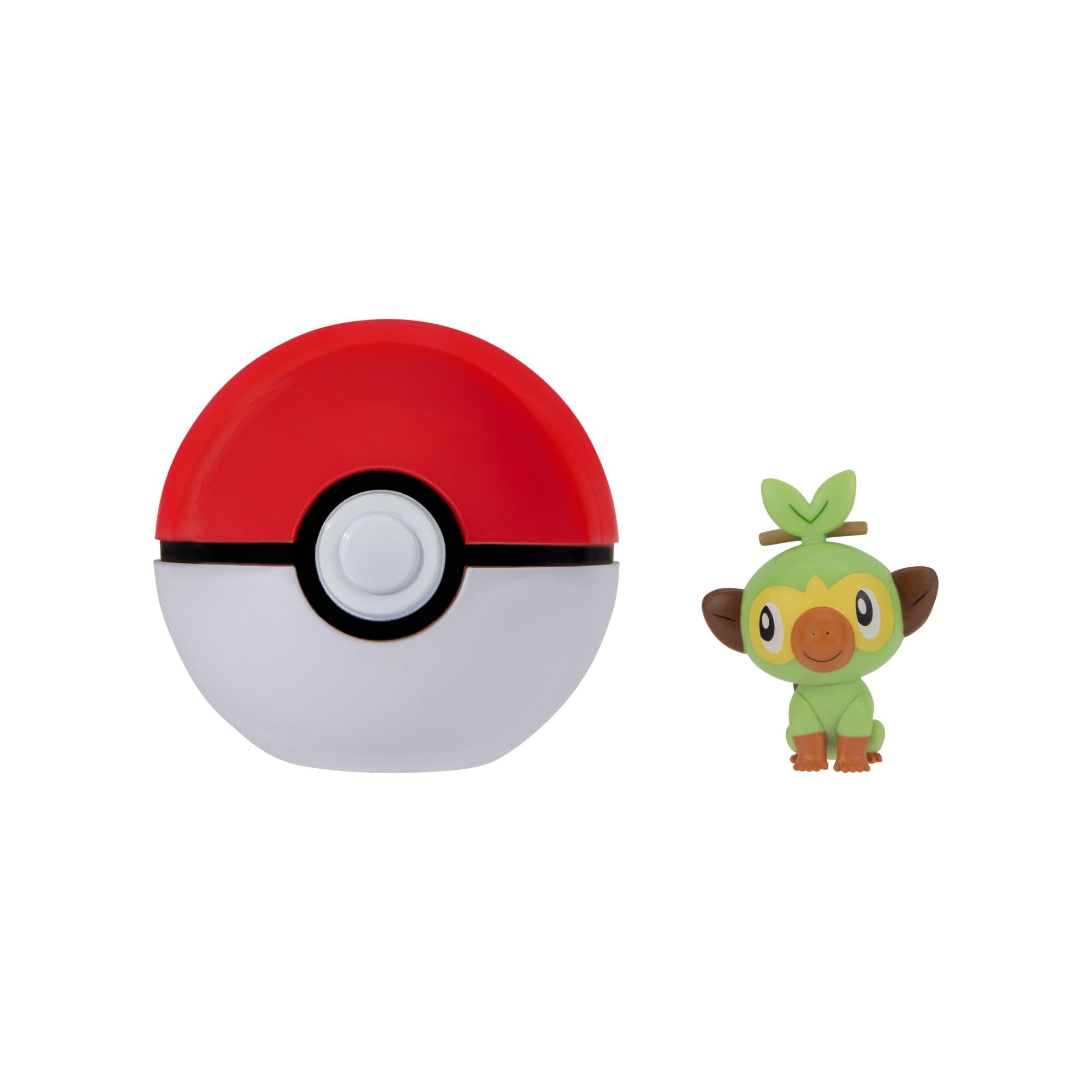 Pokémon Clip ‘N’ Go Grookey and Poké Ball - 2-Inch Battle Figure Playset