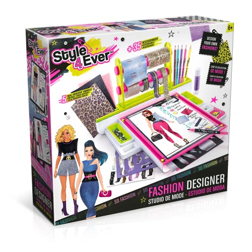 Fashion Designer Studio - Real Adhesive Fabrics & Design Kit for Kids 14