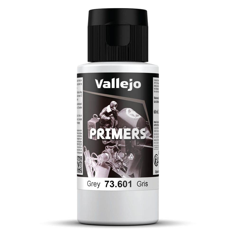 Vallejo Quick-Drying Acrylic Primer for Airbrush - Primer Grey | 60 ml | Non Toxic