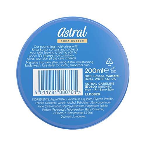 Astral - Face & Body Intensive Moisturiser Cream with Shea Butter (200ml) 4
