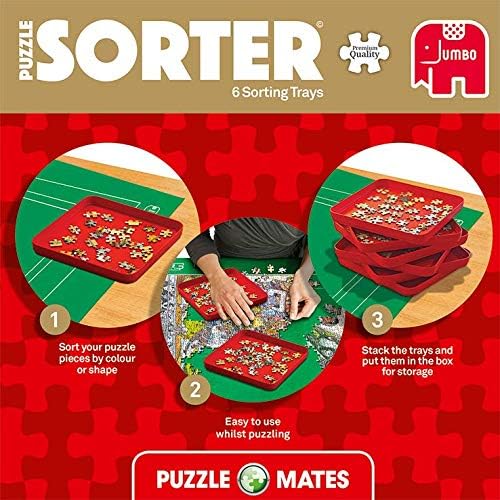 Jumbo Puzzle Mates Sorting Tray - 6-Pack Puzzle Accessory for Organizing Jigsaw Pieces