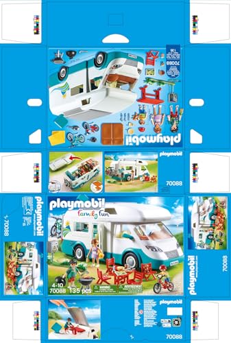 PLAYMOBIL Family Camper 70088 - Playset with Removable Roof & Convertible Sleeping Area for Ages 4+ 10