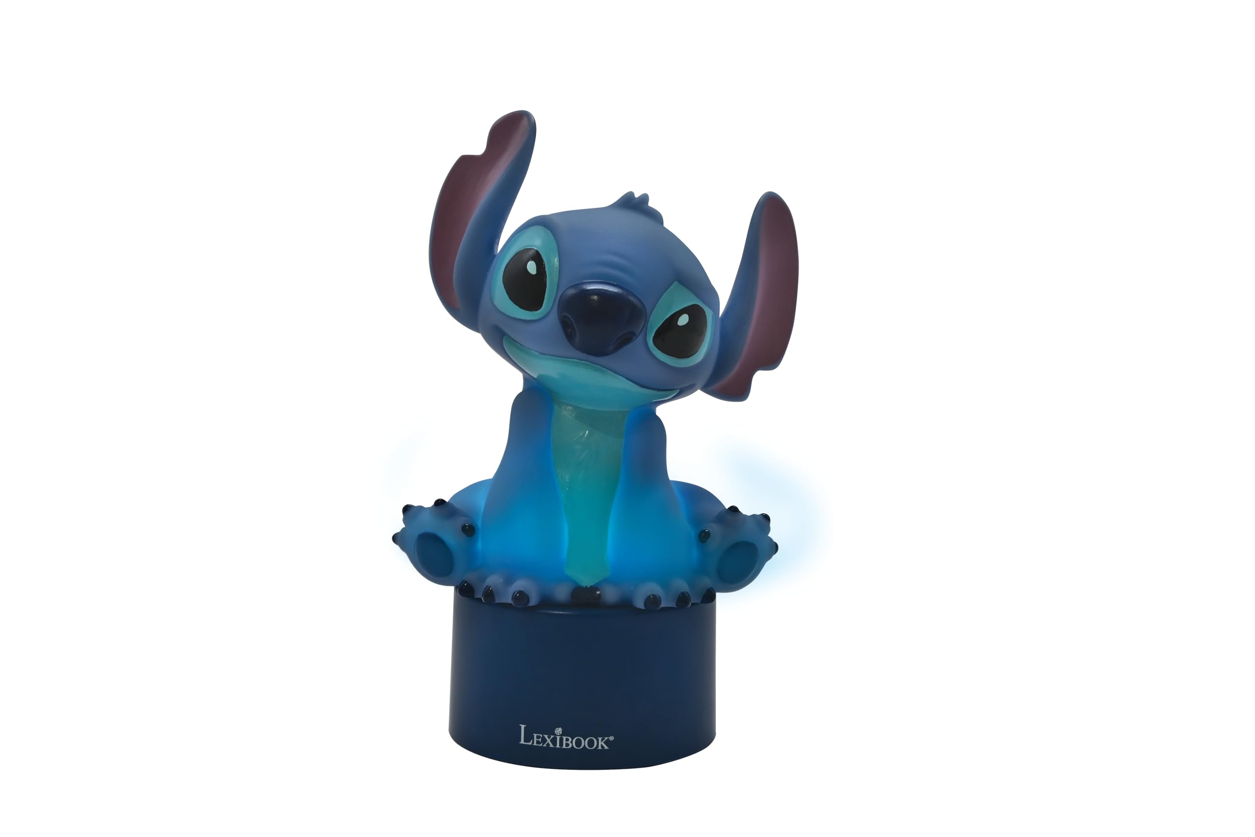 Lexibook - Disney Stitch Nightlight with Speaker, Color-Changing LED, Blue, NS01D