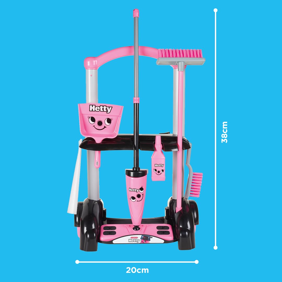 Casdon Hetty Cleaning Trolley - Hetty-Inspired Pretend Play Cleaning Set for Kids 3+ 7