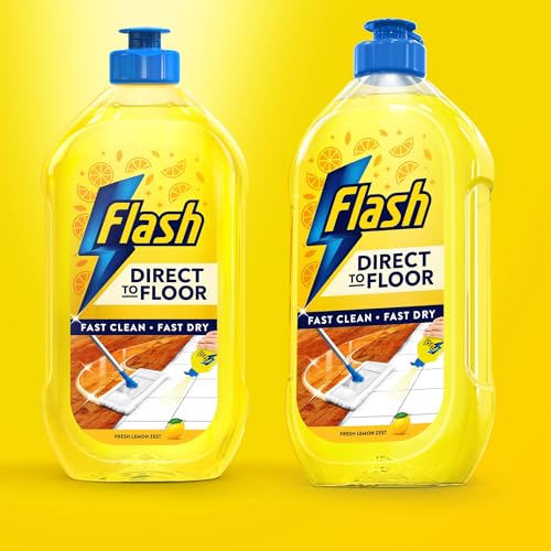 FLASH Direct To Floor Cleaner - Fast Dry & Dirt Removal | Fresh Lemon Zest | 800ML 9