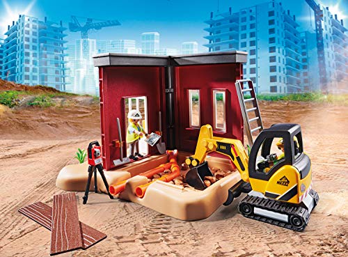 Playmobil City Action Small Excavator with Movable Bucket & 2 Construction Figures (70443) 6