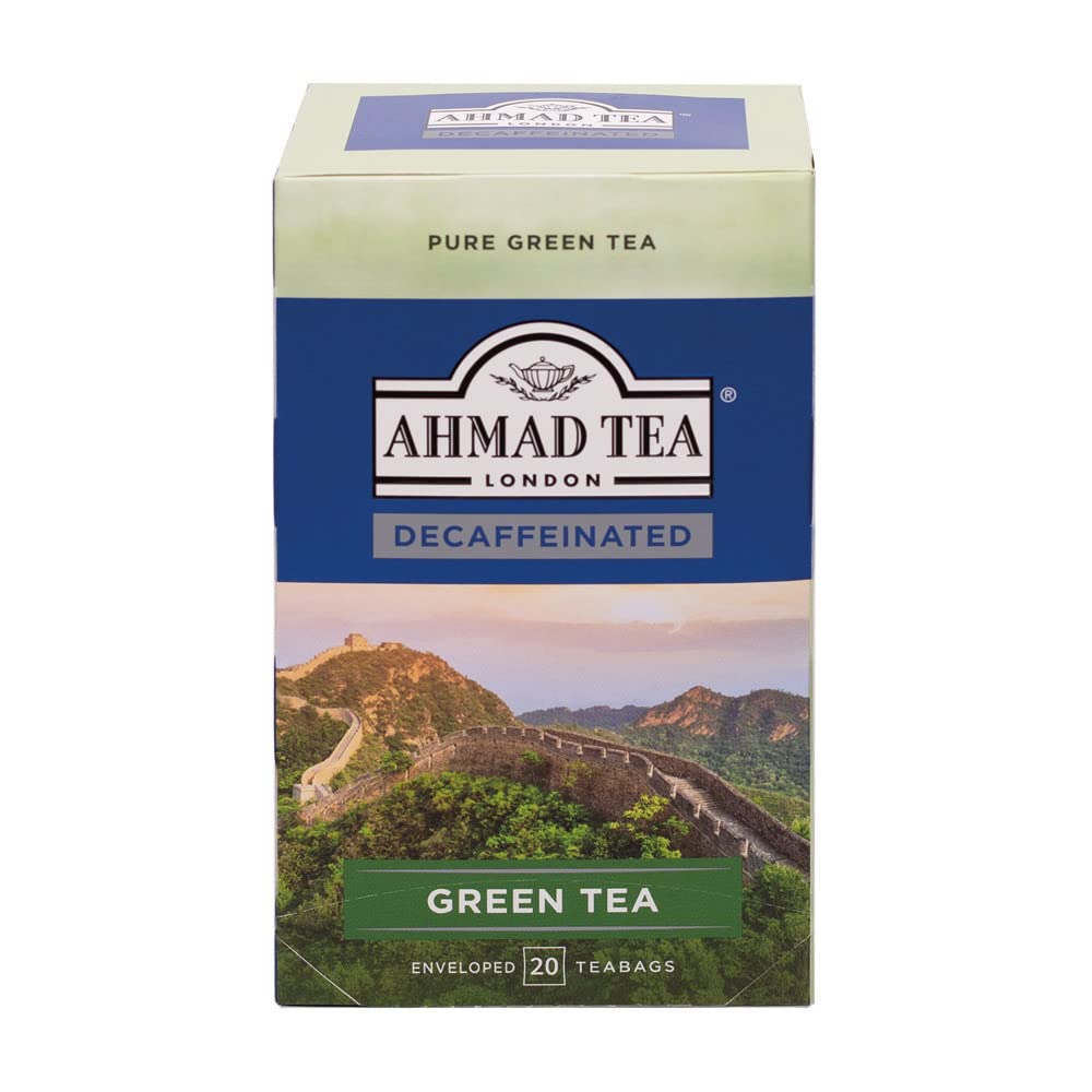 Ahmad Tea Decaffeinated Green Tea | 20 Tea Bags | Chinese Green Tea from Yellow Mountains
