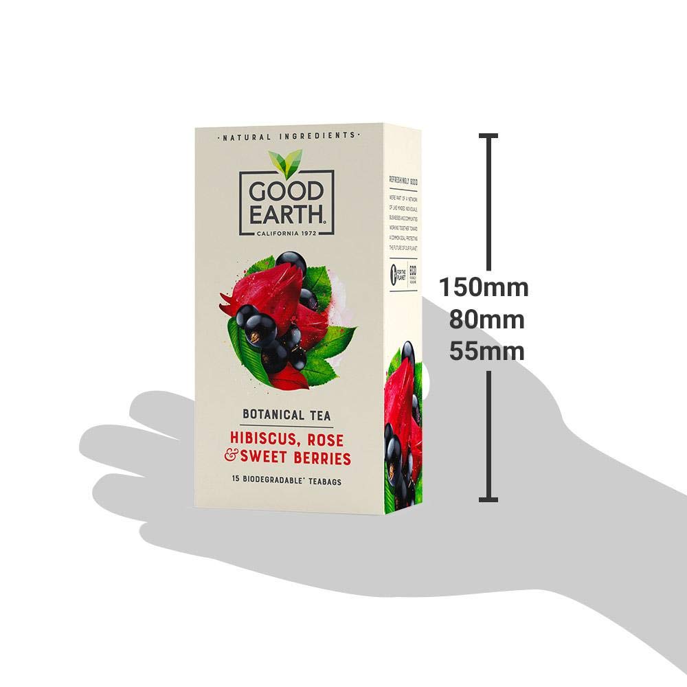 Good Earth Tea Co. Hibiscus, Sweet Berries & Rose Tea - 5 x 15 Teabags 2
