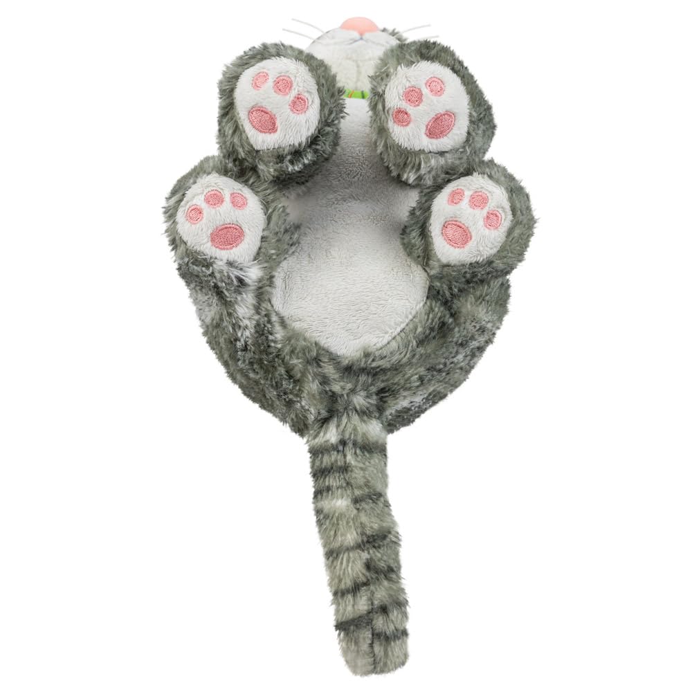 Aurora Tabby McTat Cat Soft Toy - 9 Inch, Grey and White, Suitable from Birth