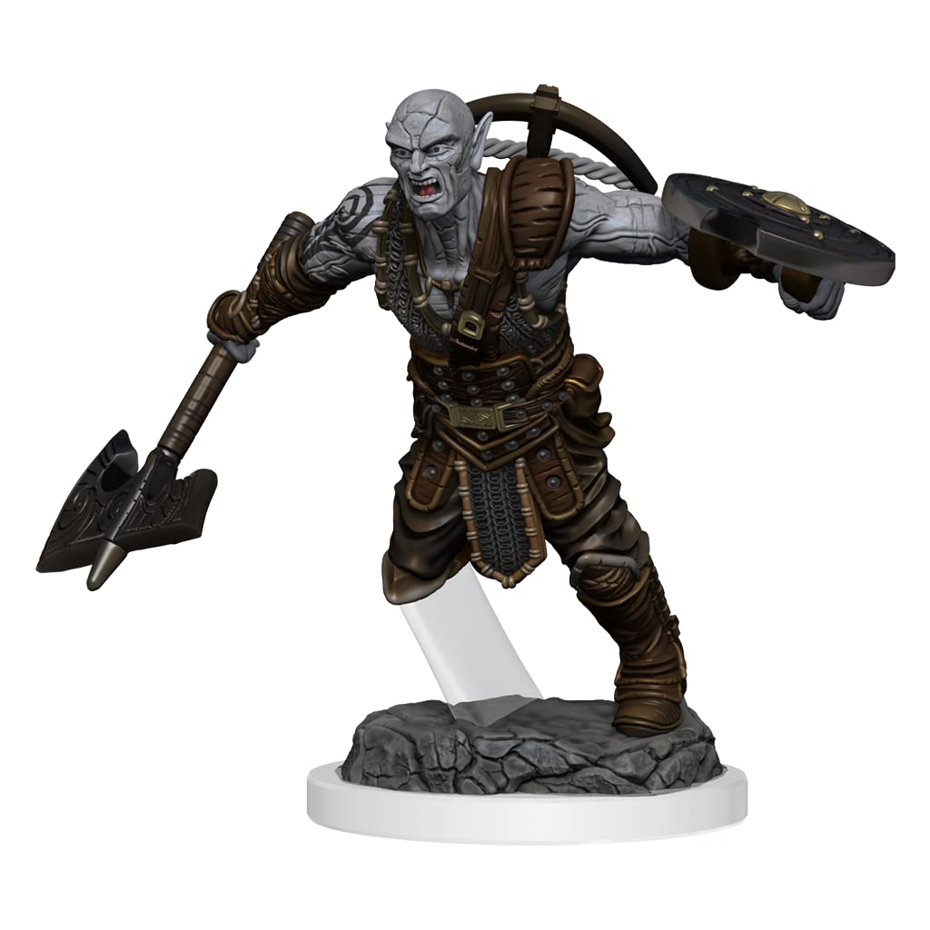 WizKids D&D Nolzur's Marvelous Earth Genasi Fighter Unpainted Miniature