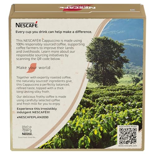 NESCAFÉ Gold Cappuccino Instantkaffee, 12 Beutel à 15,5 g – 100 % verantwortungsvoll bezogener Kaffee 3