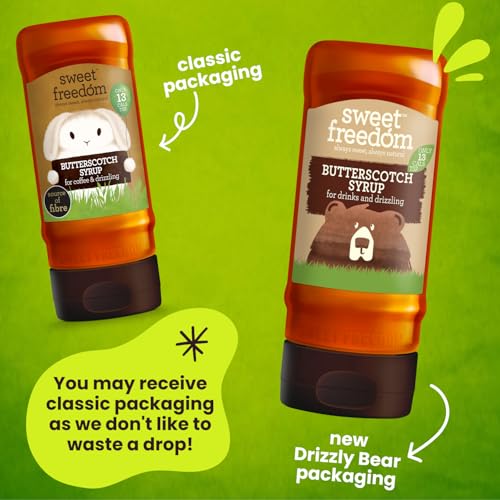 Sweet Freedom Butterscotch Syrup - 350g Natural Sweetener for Baking & Beverages 7