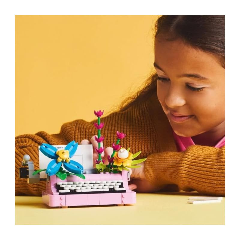 LEGO Creator 3in1 Typewriter with Flowers Toy - 363-Piece Building Set for Ages 8+