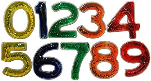 Playlearn Squidgy Sparkly Numbers 10 Pack Sensory Gel Shapes (0-9)