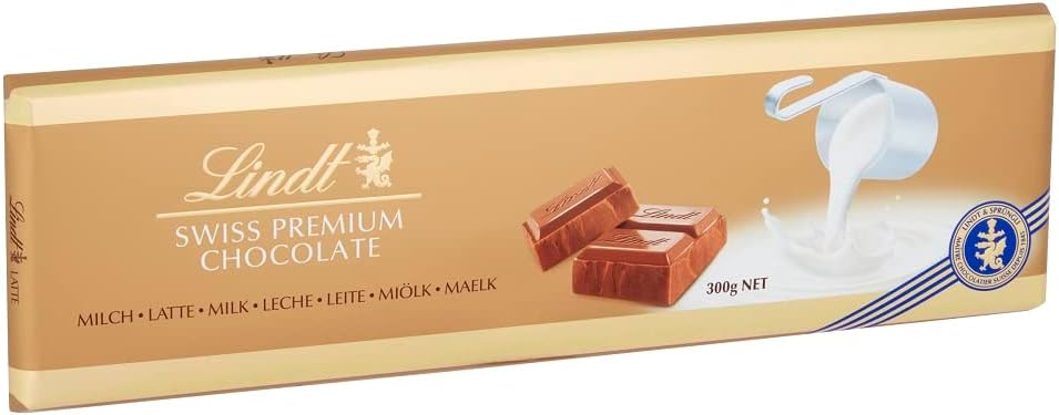 Lindt Schweizer Milchschokolade Goldtafel 300g 10