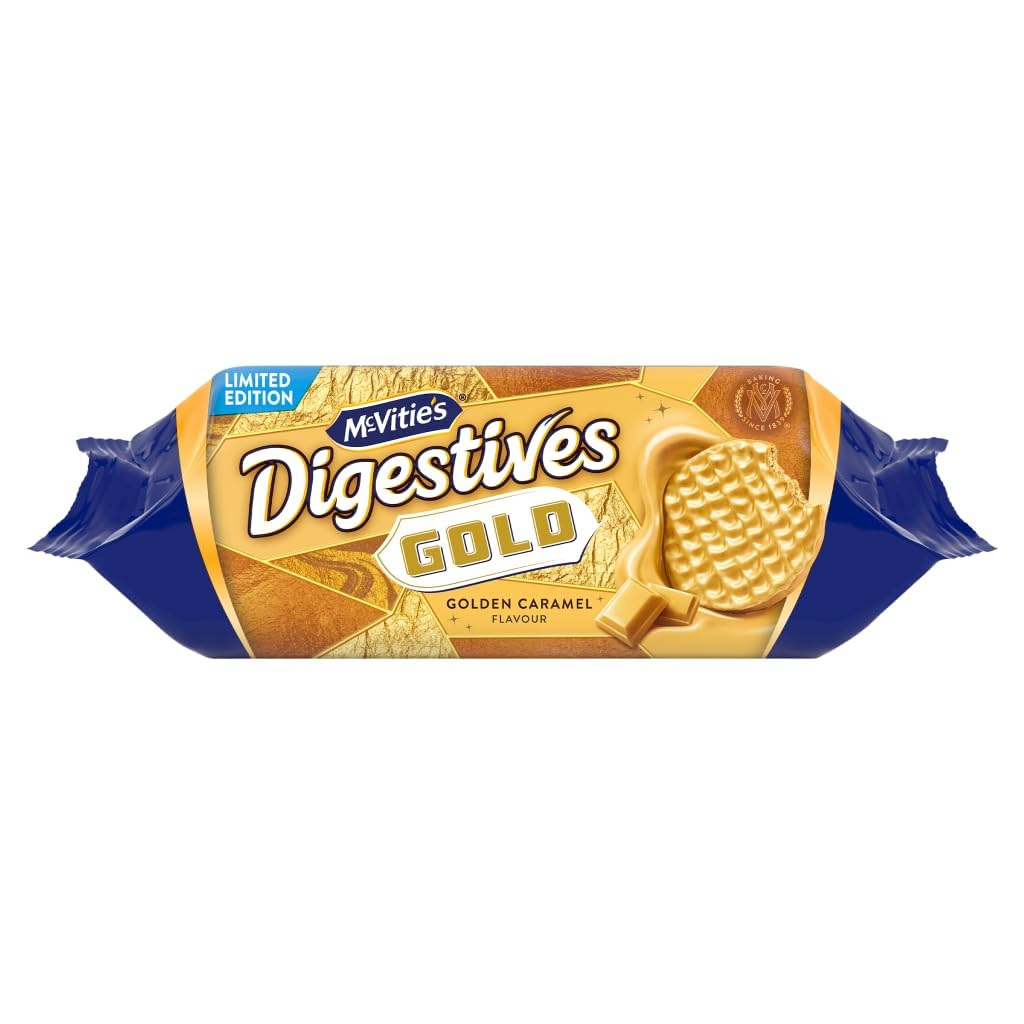 McVitie's Gold Chocolate Digestives, Golden Caramel Flavour, Limited Edition