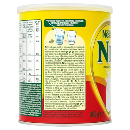 Nido Instant Full Cream Milk Powder 400g Tin 3