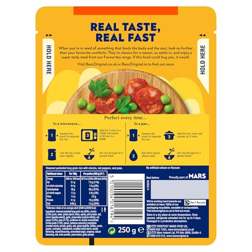 Ben's Original - Favoriten Paella Chorizo ​​und Gemüse Mikrowellen-Reisgericht (6x 250g) 7
