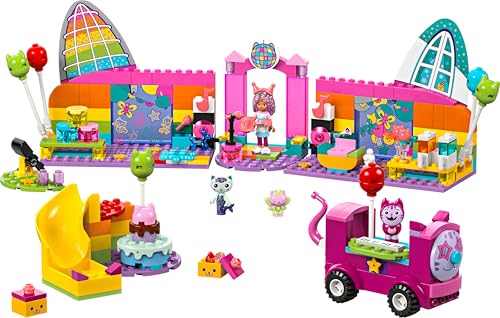 LEGO Gabby’s Party Room Disco Playset - DJ Catnip Party Bus with Minifigures & Games for Kids 4+ 12