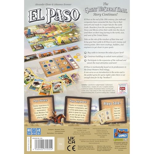 Lookout Great Western Trail: El Paso Board Game 8