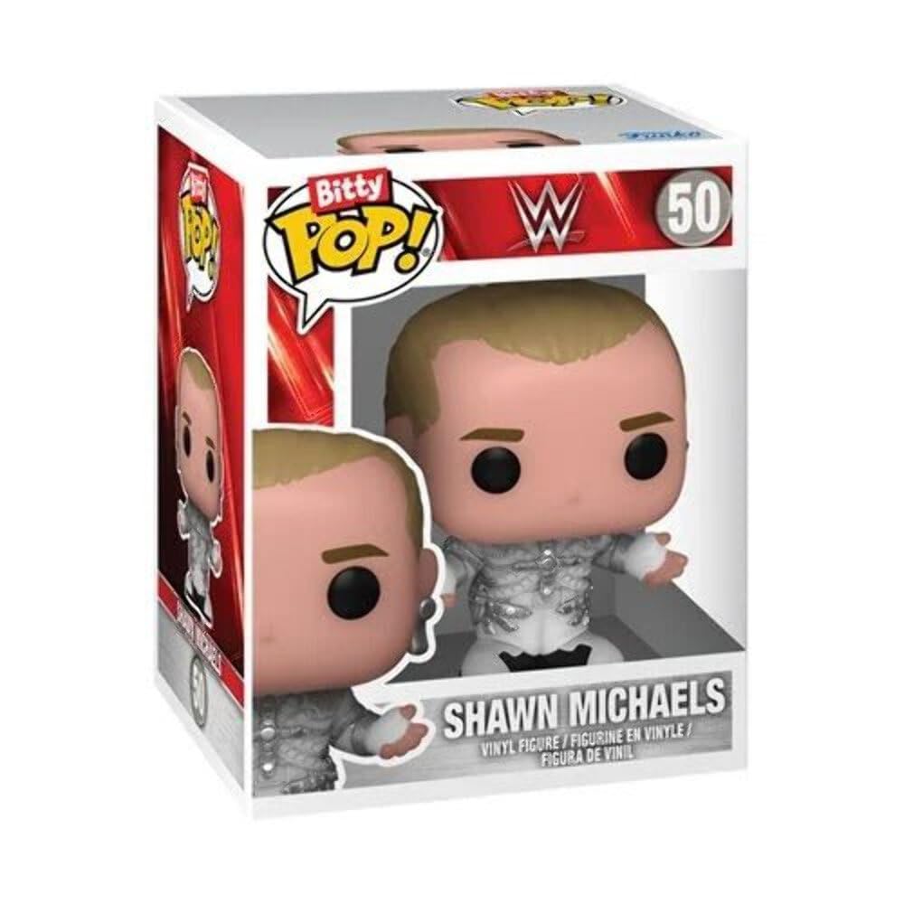 Funko Bitty POP! WWE - Bret “Hit Man” Hart, Shawn Michaels, “Mean” Gene Okerlund & Mystery Figure 4-Pack 5
