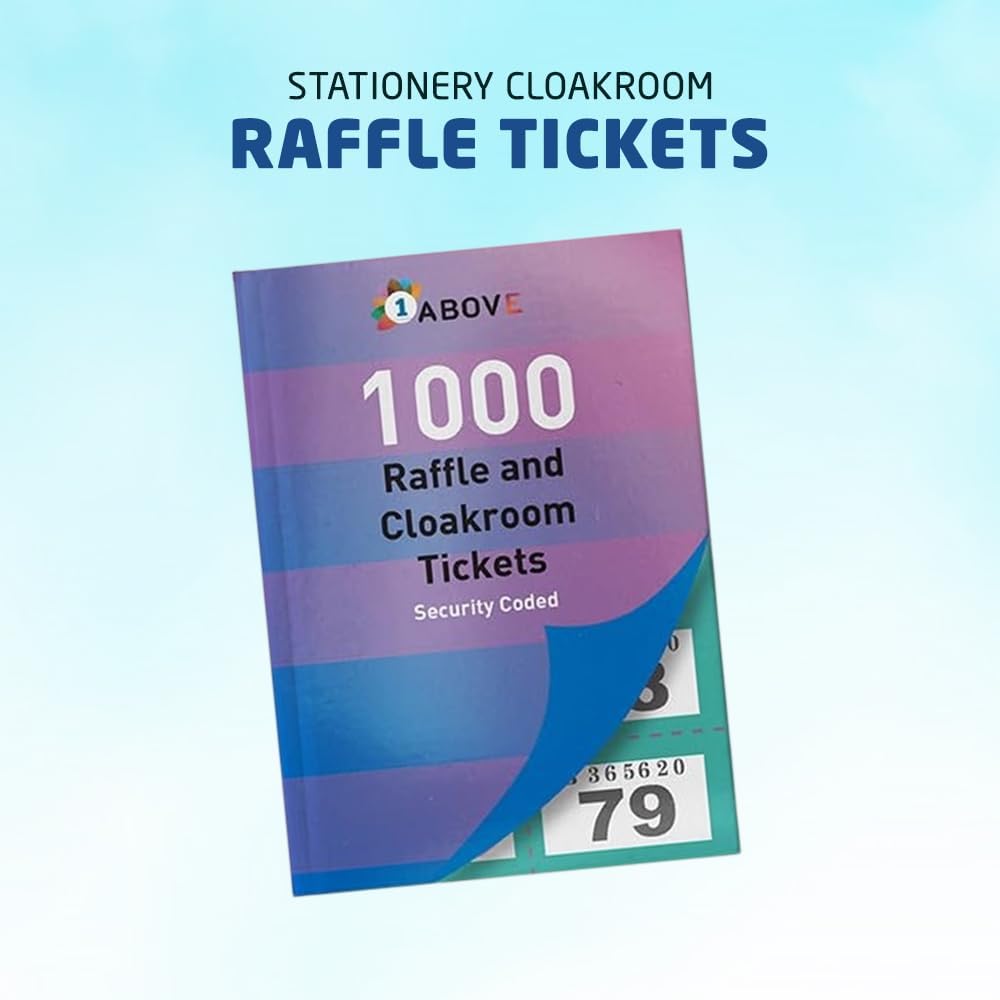 1ABOVE Tombola Raffle Tickets Book - 1000 Numbered Tickets with Security Features 4