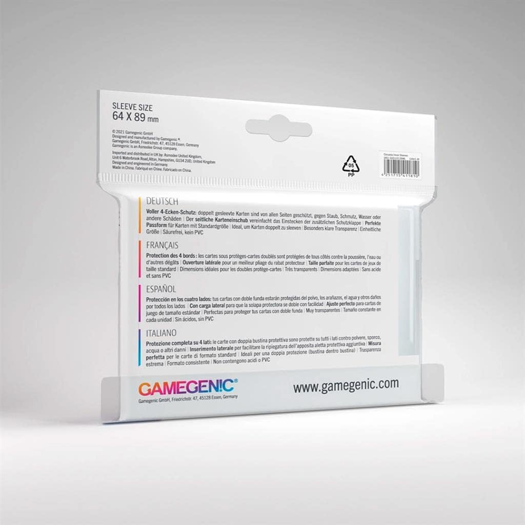 GAMEGENIC Closable Inner Sleeves (100) - Multi-Language Packaging with Spanish