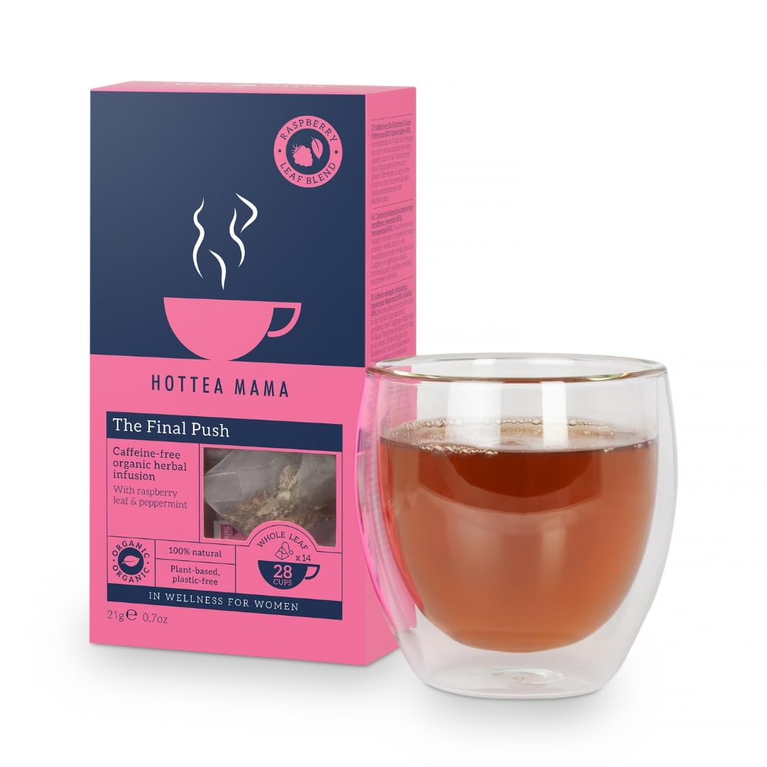 HOTTEA MAMA The Final Push Organic Raspberry and Peppermint Pregnancy Tea