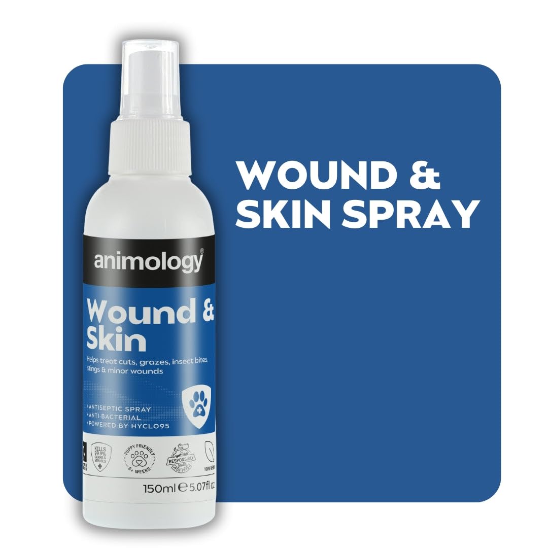 Animology Wound and Skin Spray for Dogs - Fast-Acting Relief for Cuts & Grazes | 150ml