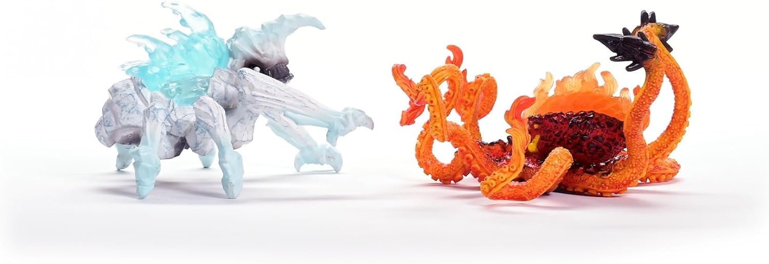 schleich 70826 Ice Bug vs. Fire Kraken Playset - Action Figures from ELDRADOR CREATURES (7+ Years)