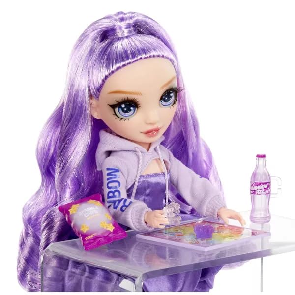 Rainbow High Sparkle and Shine Viola Purple 28 cm Fashion Doll with Liquid Sparkles in Legs 7