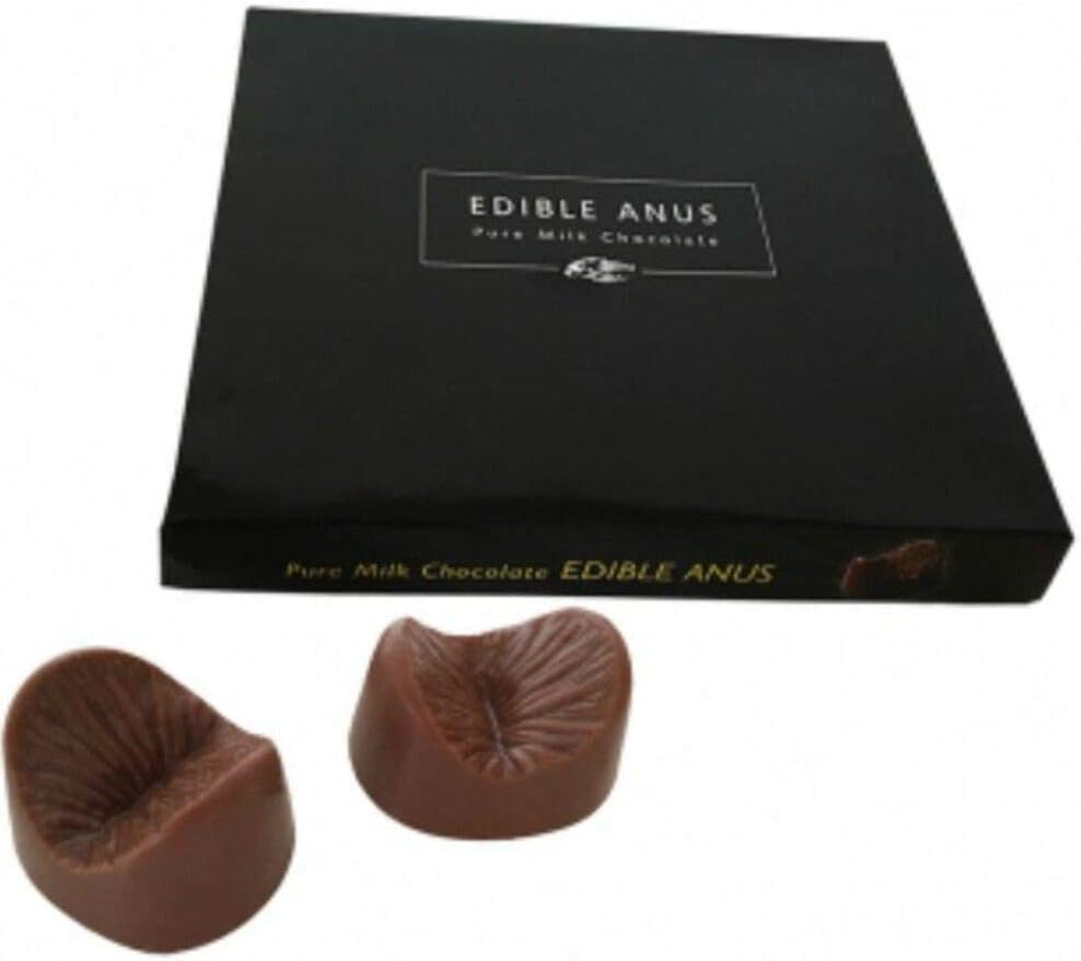 Edible Anus Chocolates - Hilarious Gag Gift Box of British-Made Novelty Milk Chocolate