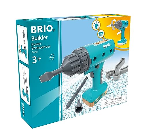 BRIO Builder Screwdriver Power Tool - STEM Construction Toy for Kids 10