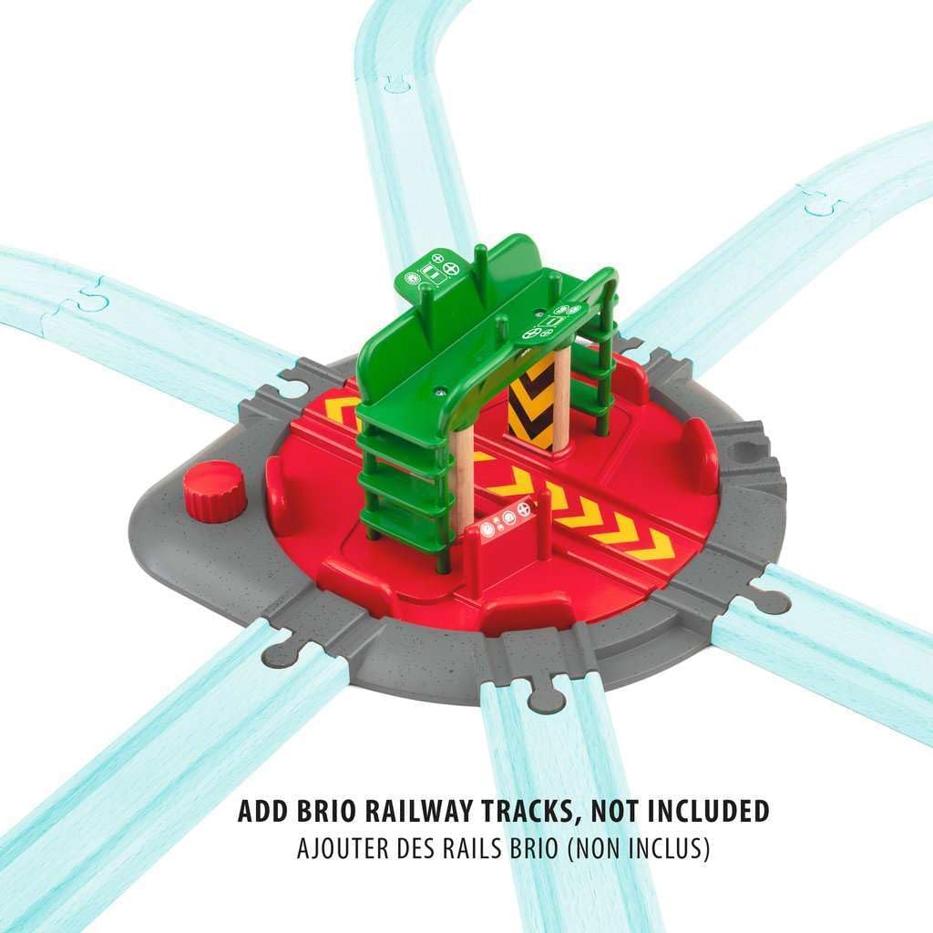 BRIO World Train Turntable & Figure Wooden Railway Set for Kids 5