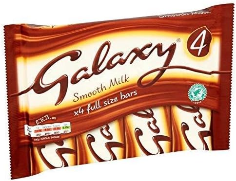 Galaxy Smooth Milchschokoladenriegel, Sharing Pack, 4 x 42 g
