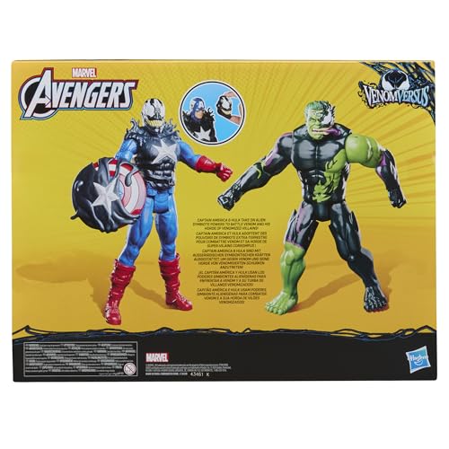 Marvel Avengers VenomVersus Titan Hero Series Venomized Captain America & Hulk 30-cm Action Figures 20