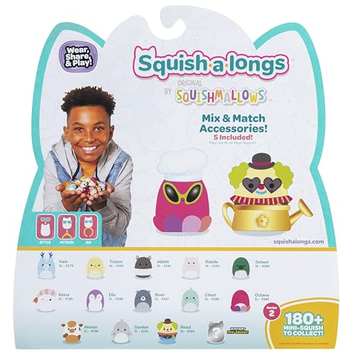 Squish-a-longs Series 1, Wave 2 - 14 Pack Mini-Squish with Accessories & Collector’s Guide 11