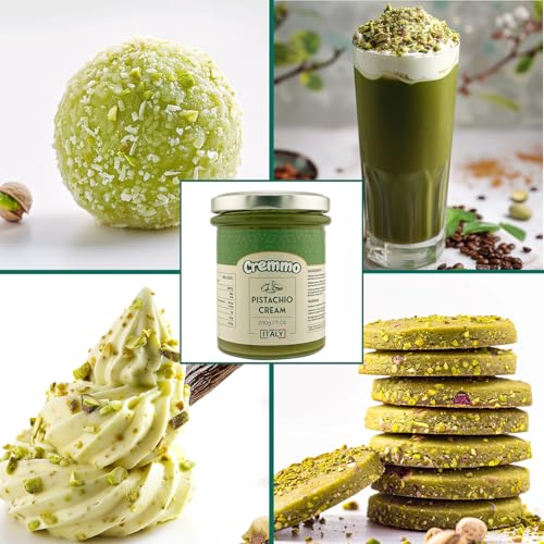 Cremmo Pistachio Cream Spread 200g Glass Jar - 45% Pistachio Content, Smooth & Fluid Italian Spread 6