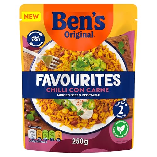 Ben's Original - Favourites Chili con Carne Hackfleisch &amp; Gemüse Mikrowellen-Reisgericht (6x 250g) 6