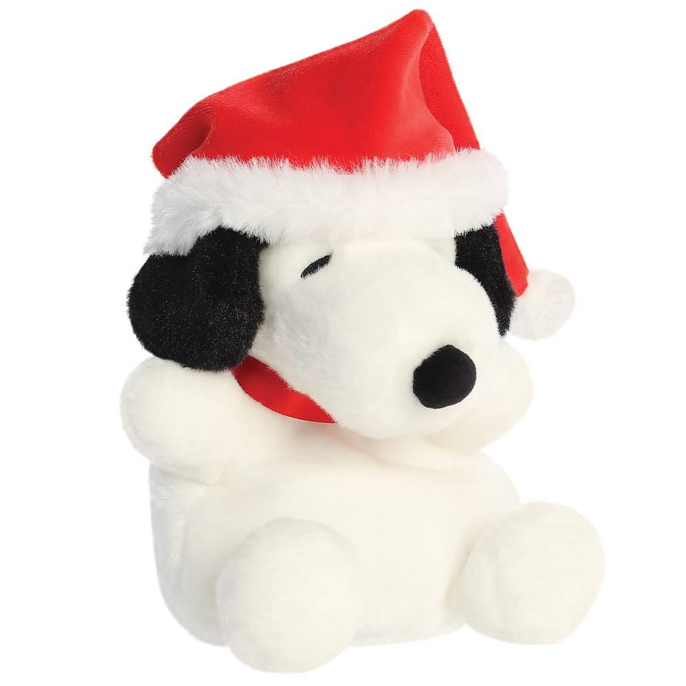 Santa Snoopy Palm Pals Plush - Soft Stuffed Animal for Kids & Collectors