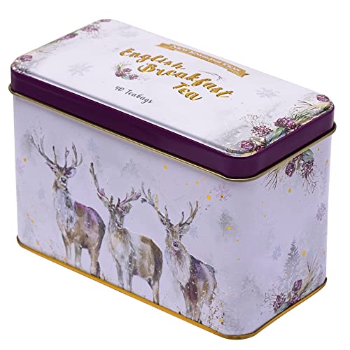 New English Teas Christmas Stag Tea Tin with 40 English Breakfast Teabags 11
