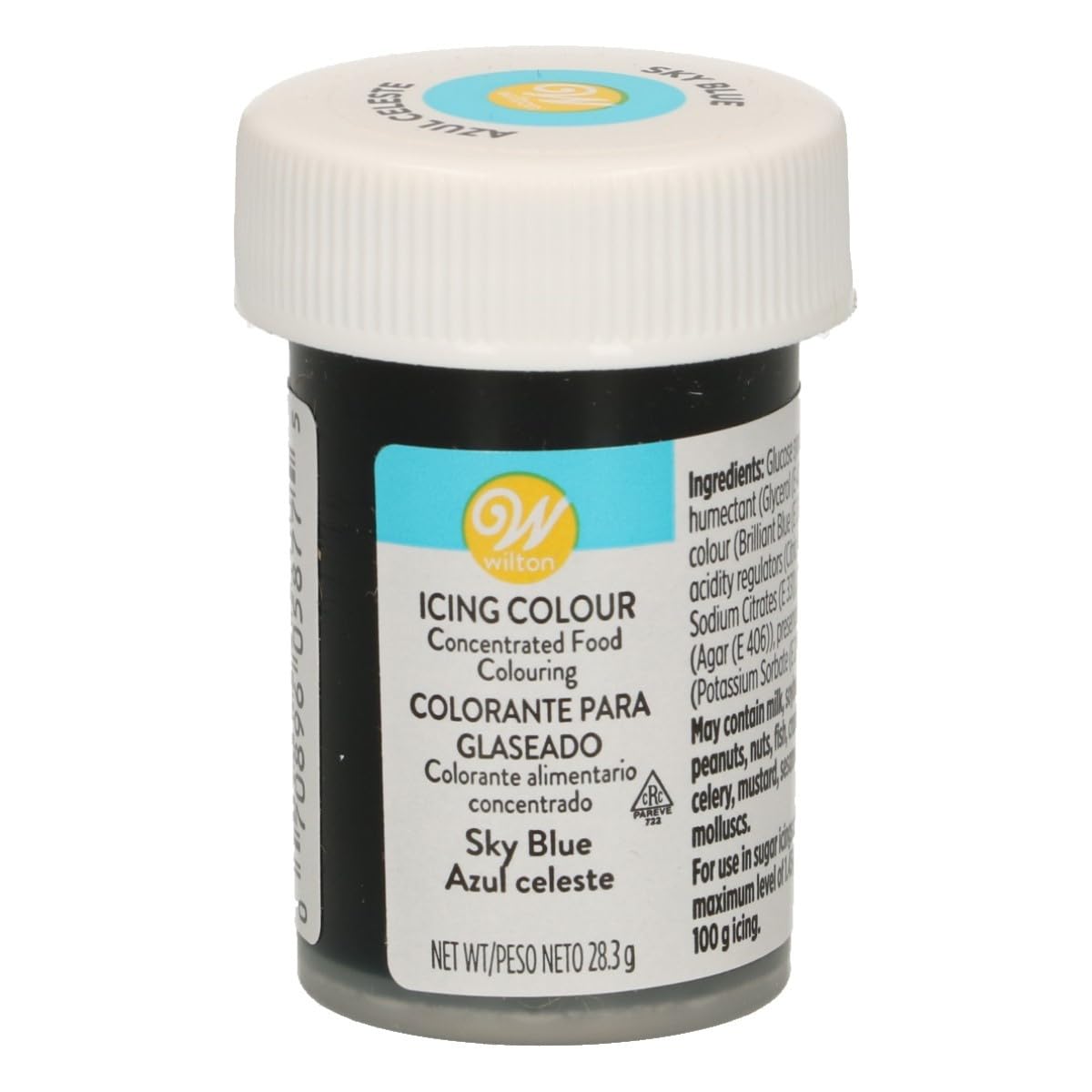 Wilton Sky Blue Gel Icing Colour - Rich Colour, Non-Thickening Formula | 28.3g Jar