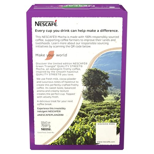 NESCAFÉ Green Triangle Quality Street Mocha 7 x 19g Sachets (133g) Instant Coffee Drink 7