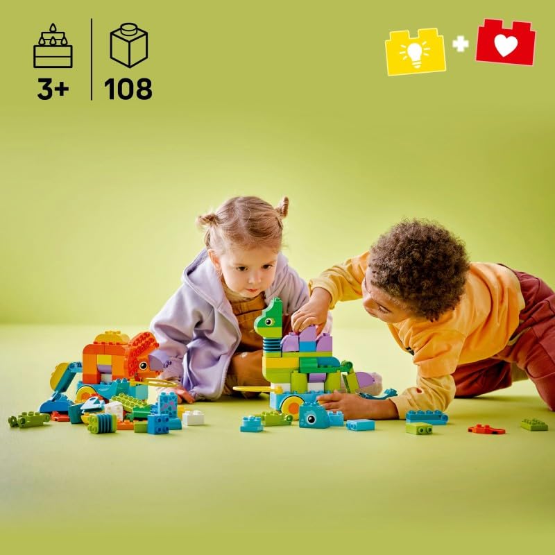 LEGO DUPLO TOWN 3in1 Dinosaurs on Wheels Building Set | 108 Bricks | Ages 3+