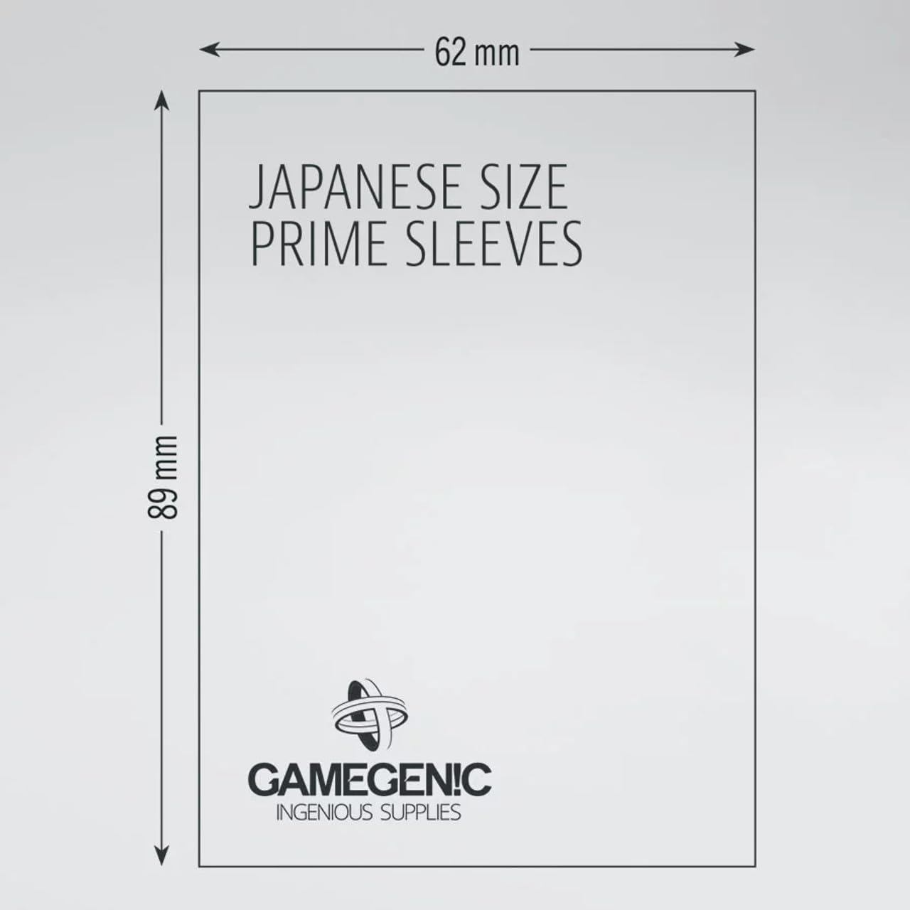 Gamegenic Prime Japanese Size Card Sleeves 62mm x 89mm | 60-Pack | White | for Yu-Gi-Oh!, Naruto, Cardfight!! Vanguard