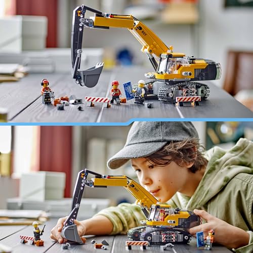 LEGO City Yellow Construction Excavator Toy - 633-Piece Building Set for Ages 8+ 12