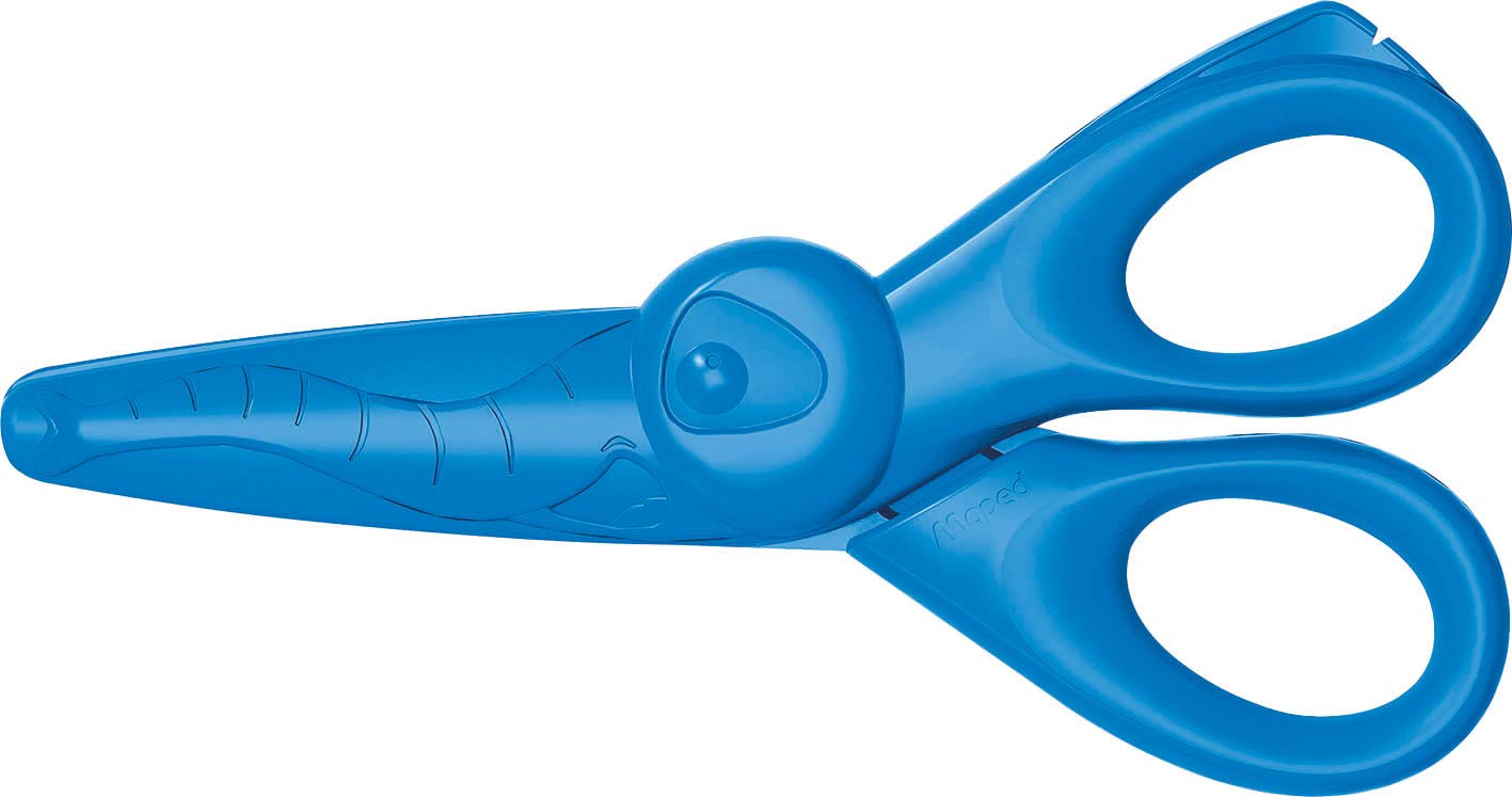 Maped Kidicraft Safety Craft Scissors Set - 3 Pack with Zig Zag & Curve Cuts | Plastic Blades 3